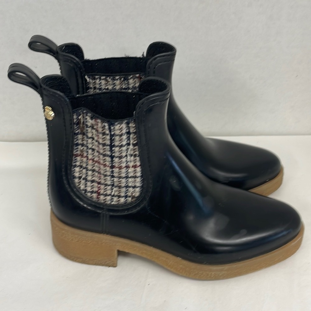 Lemon Jelly Boots plaid 36 classy 5.5